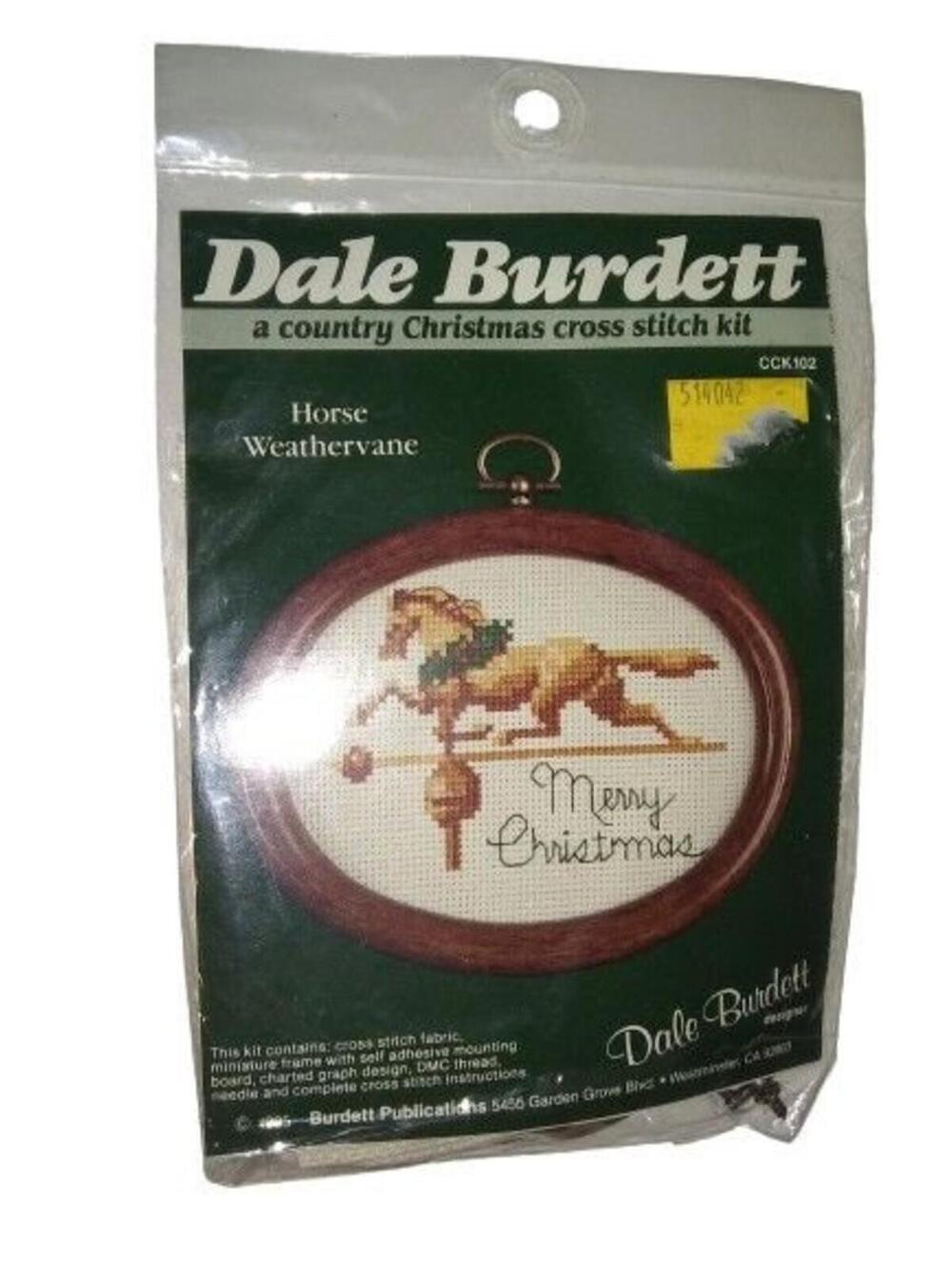 Dale Burdett Horse Weathervane Counted Cross Stitch Kit CCK102 Merry Christmas